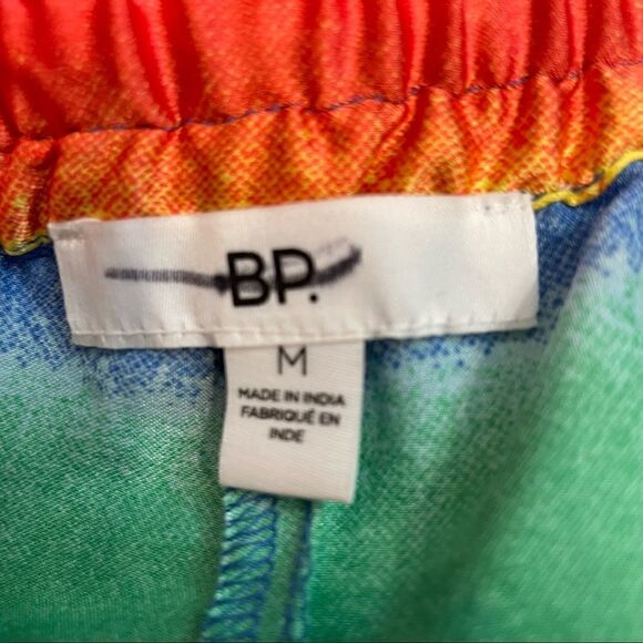 Bp. Be Proud By Bp Gender Inclusive Satin Shorts In Red Multi Rainbow Ombre - Picture 9 of 9